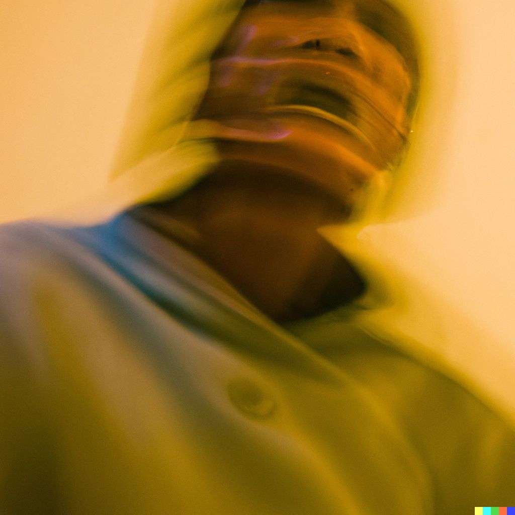 a representation of anxiety, photograph, slow shutter speed, 1s